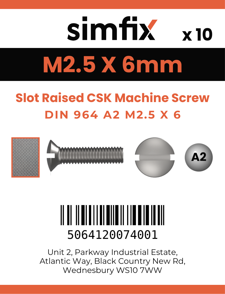 Simfix product label - 964A2025006-D