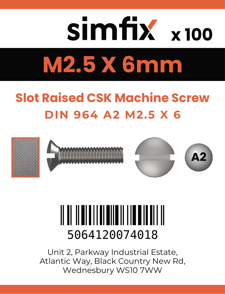 Simfix product label - 964A2025006-T