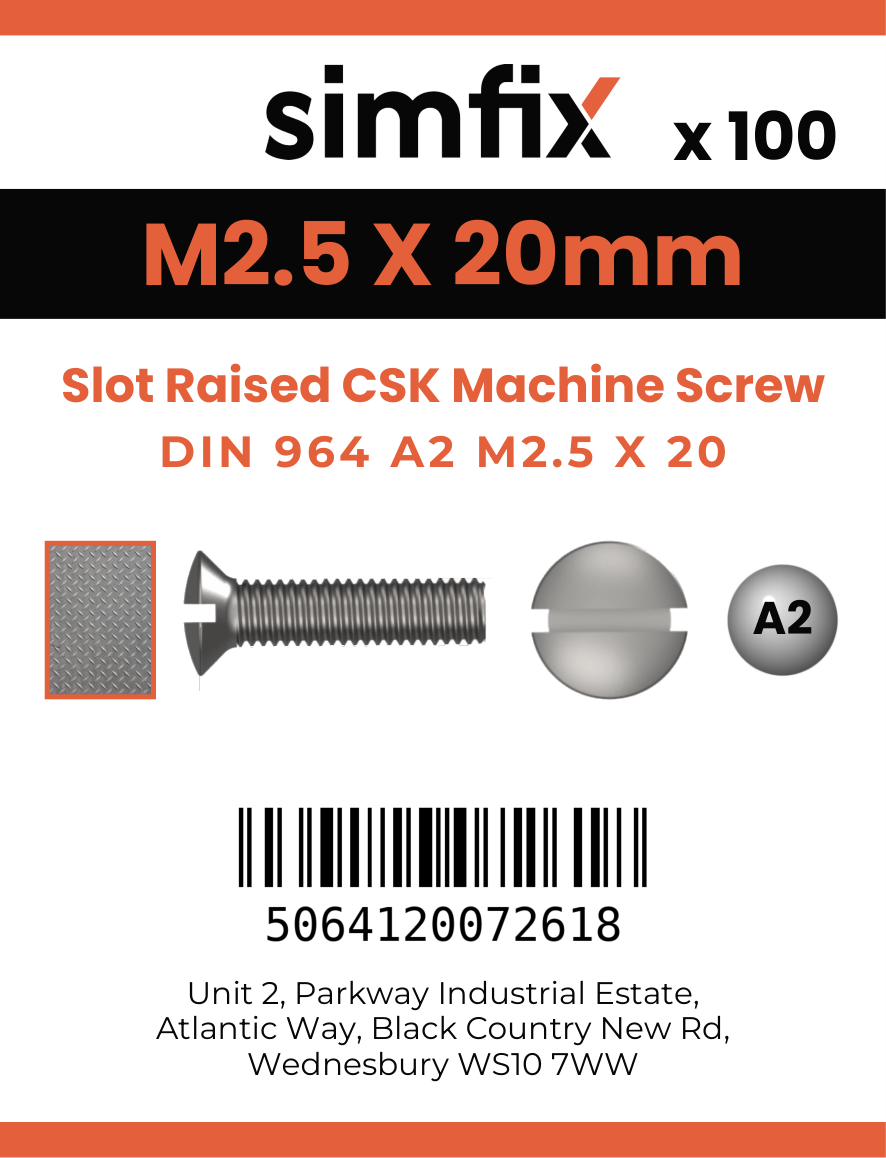 Simfix product label - 964A2025020-T