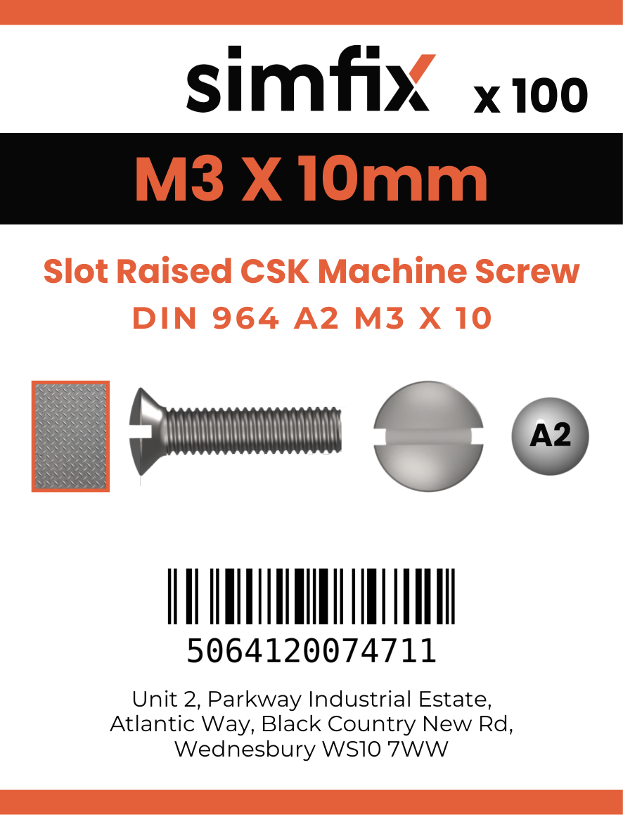 Simfix product label - 964A203010-T