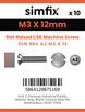 Simfix product label - 964A203012-D