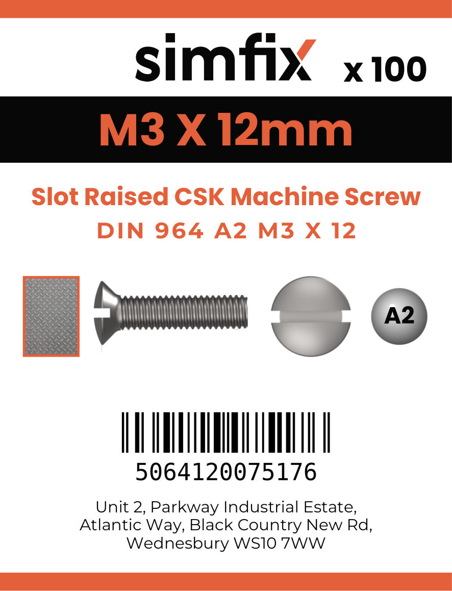 Simfix product label - 964A203012-T
