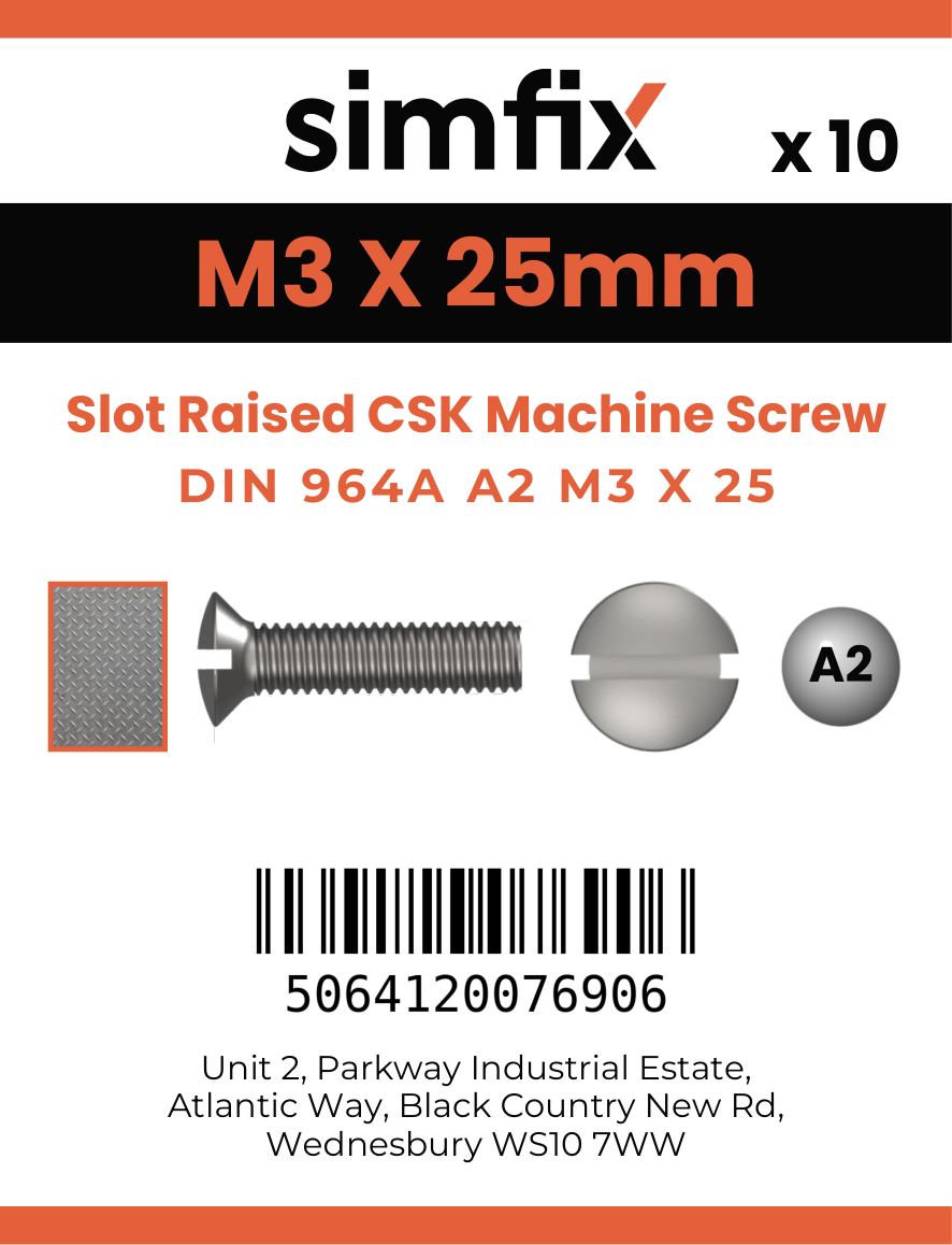 Simfix product label - 964A203025-D
