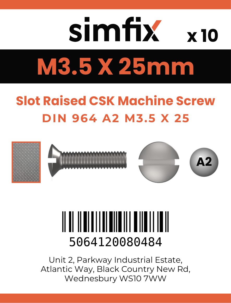 Simfix product label - 964A2035025-D