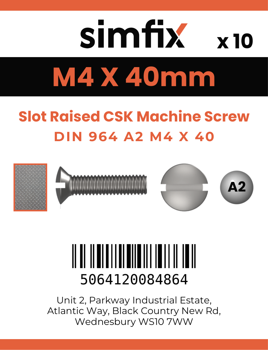 Simfix product label - 964A204040-D