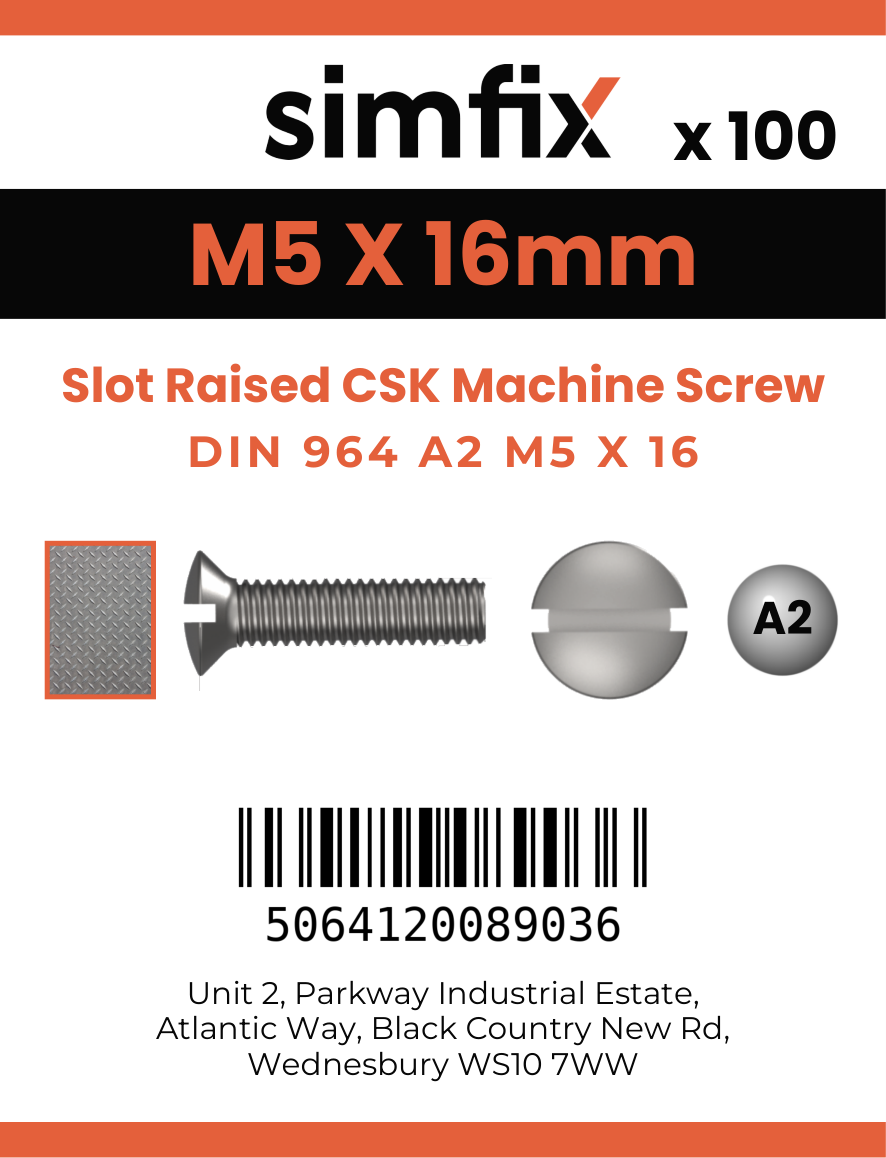 Simfix product label - 964A205016-T
