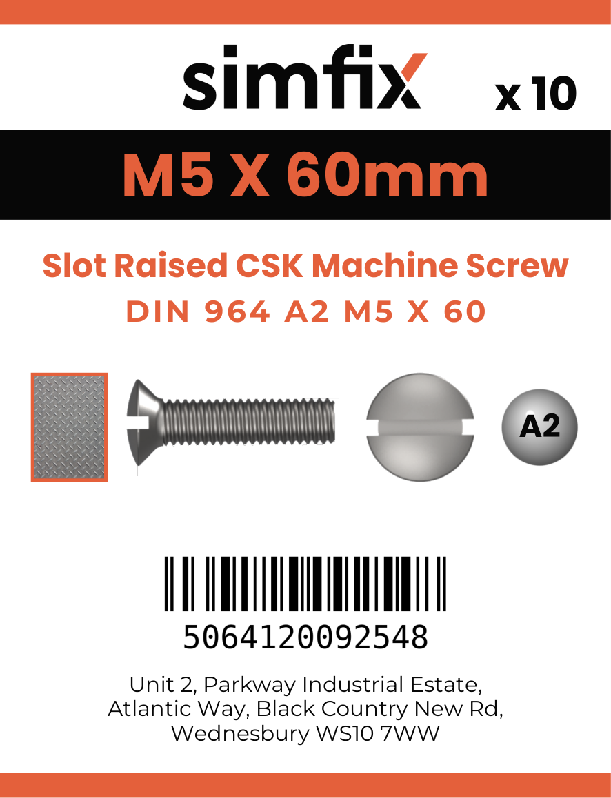 Simfix product label - 964A205060-D