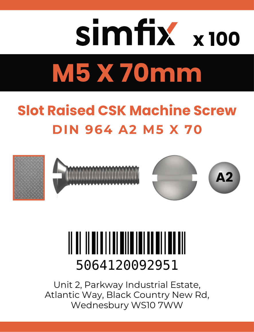 Simfix product label - 964A205070-T