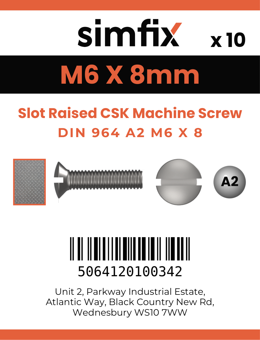 Simfix product label - 964A206008-D