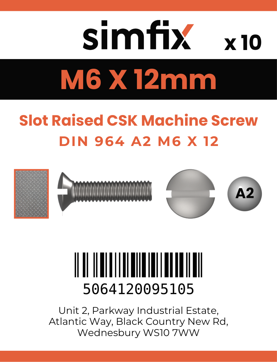 Simfix product label - 964A206012-D