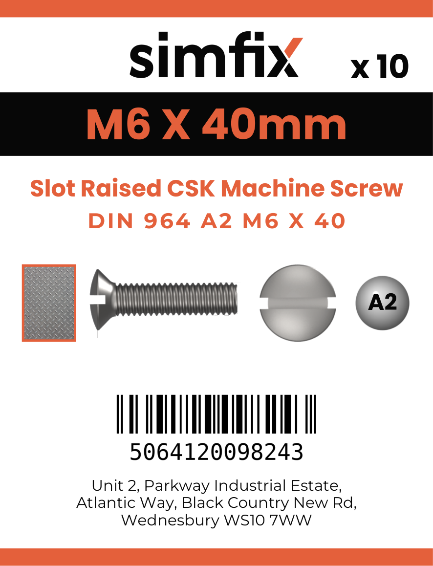 Simfix product label - 964A206040-D