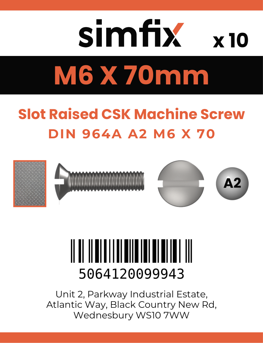 Simfix product label - 964A206070-D