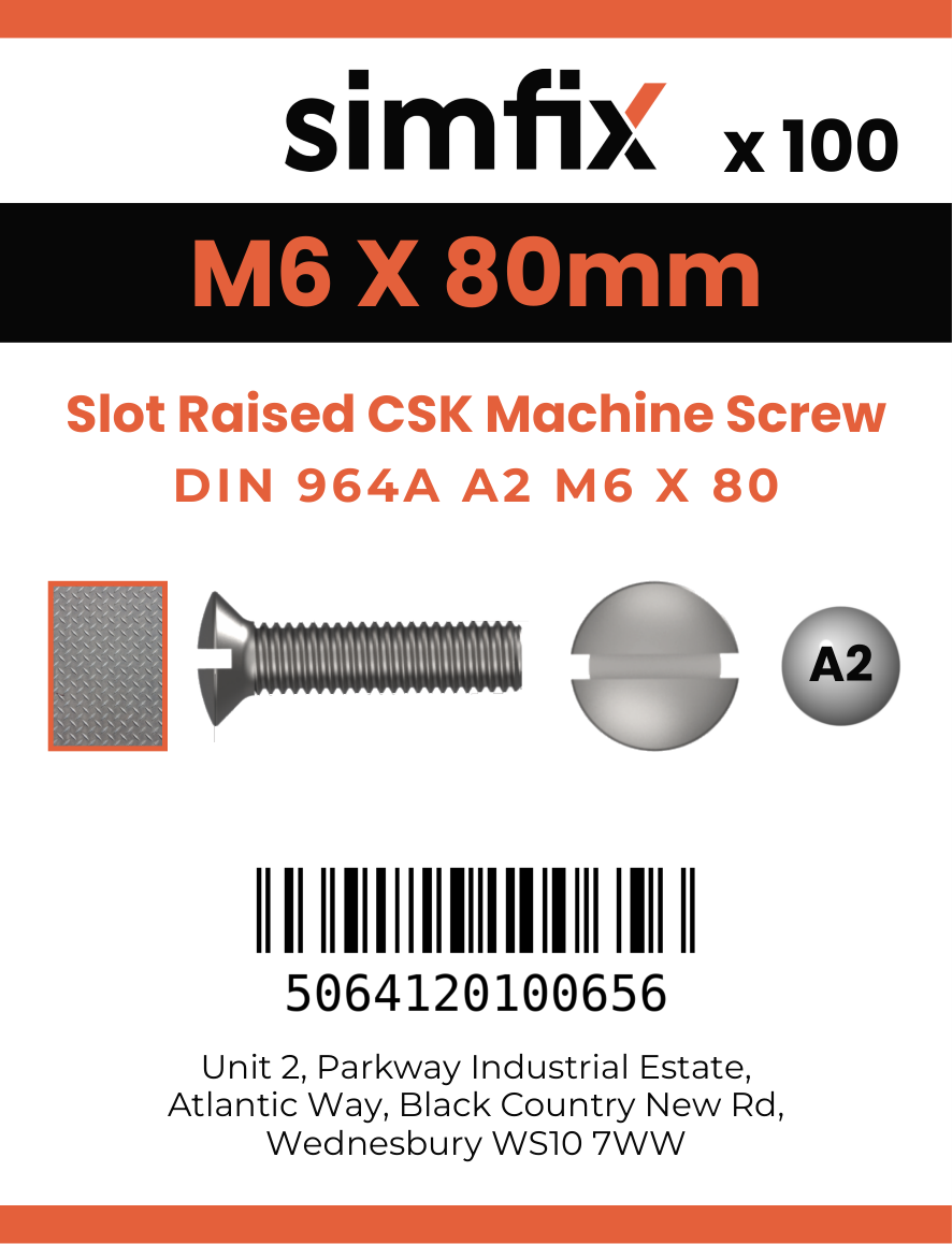 Simfix product label - 964A206080-T