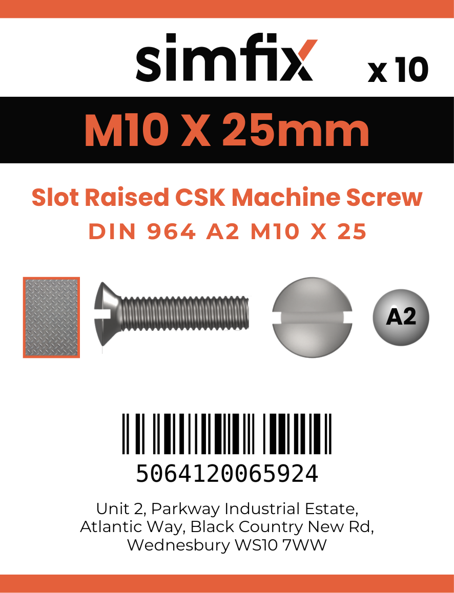 Simfix product label - 964A210025-D