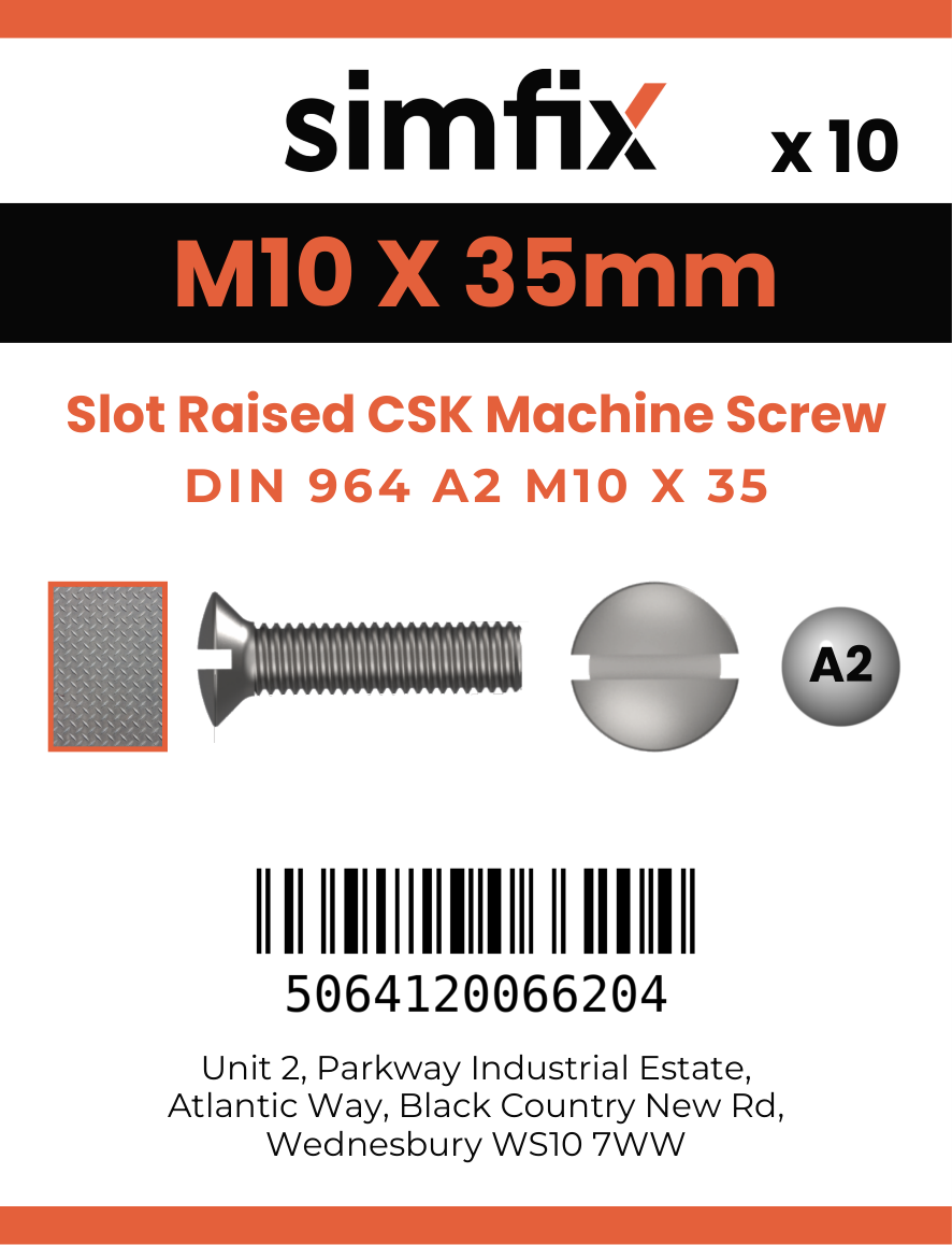 Simfix product label - 964A210035-D