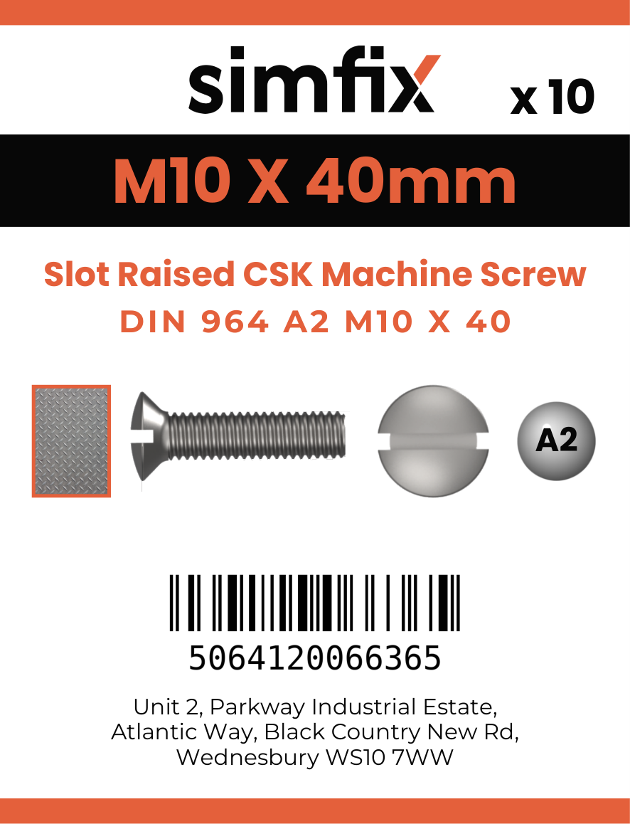 Simfix product label - 964A210040-D