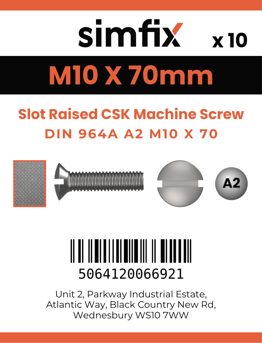 Simfix product label - 964A210070-D