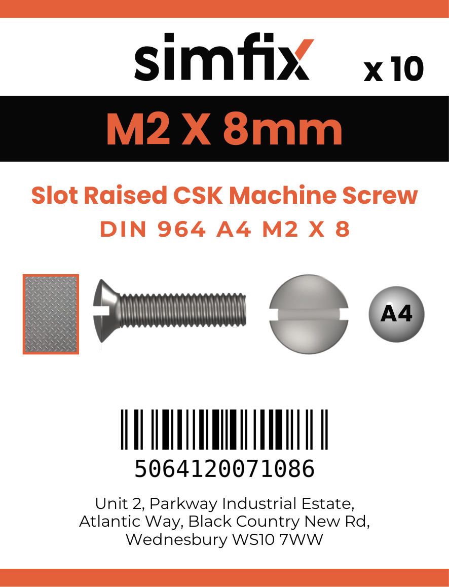 Simfix product label - 964A402008-D