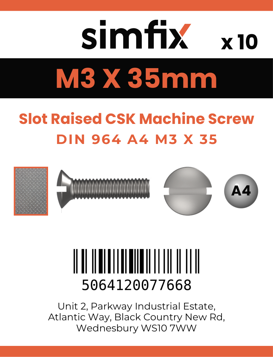 Simfix product label - 964A403035-D