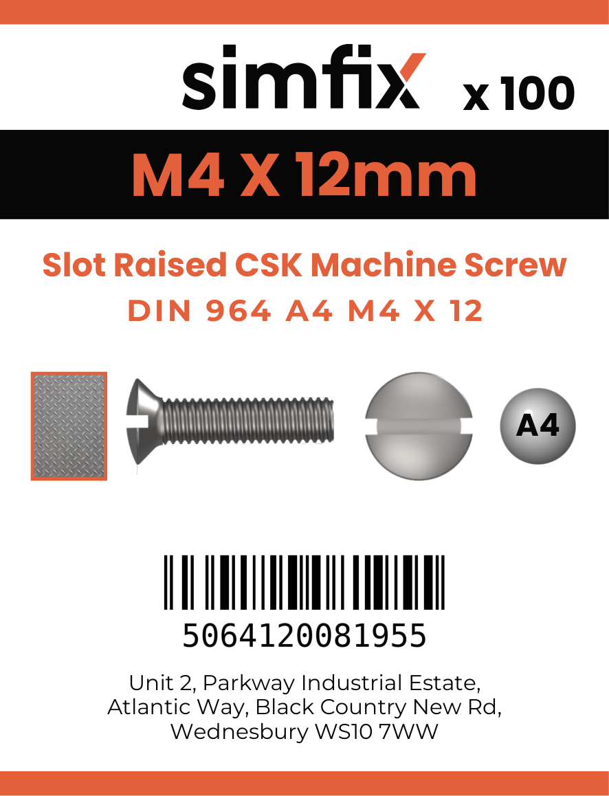 Simfix product label - 964A404012-T