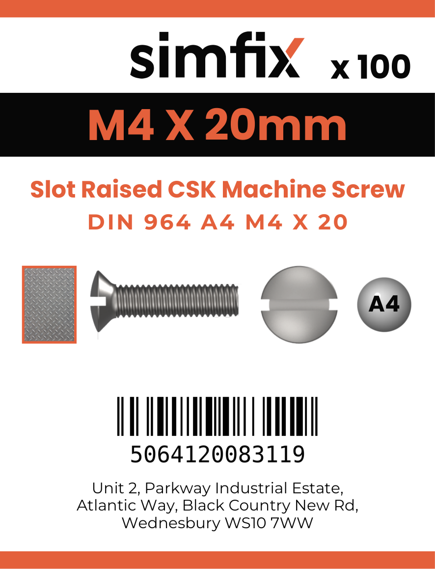Simfix product label - 964A404020-T