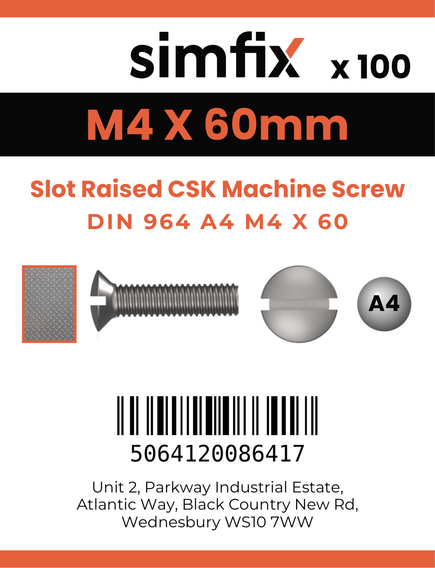 Simfix product label - 964A404060-T