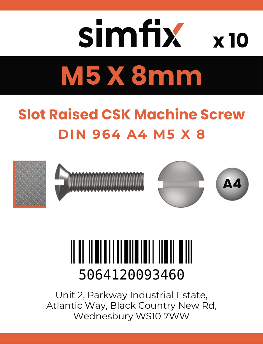 Simfix product label - 964A405008-D