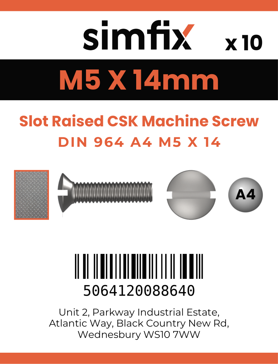 Simfix product label - 964A405014-D