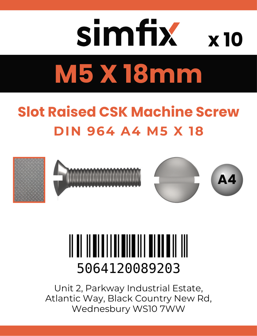 Simfix product label - 964A405018-D