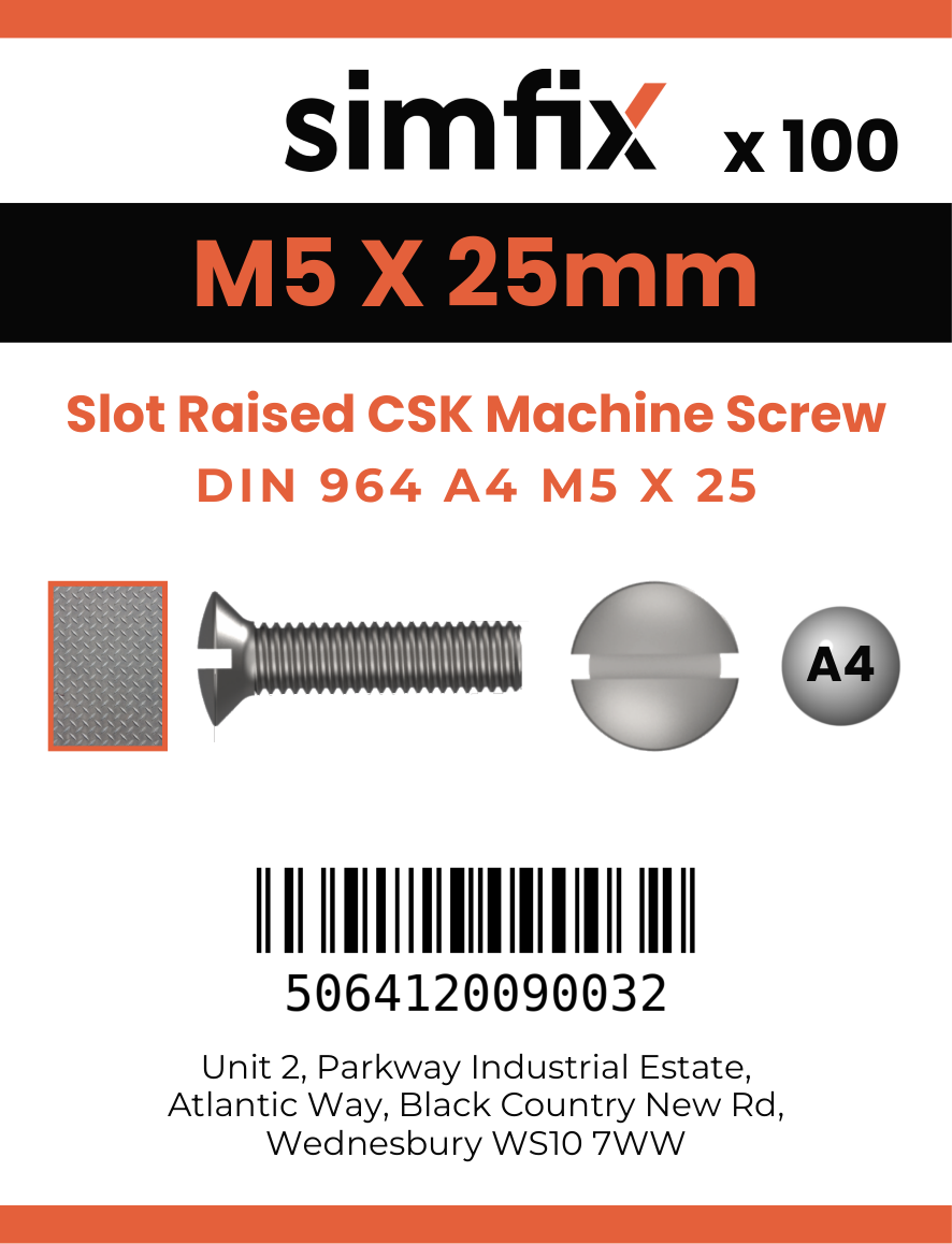 Simfix product label - 964A405025-T