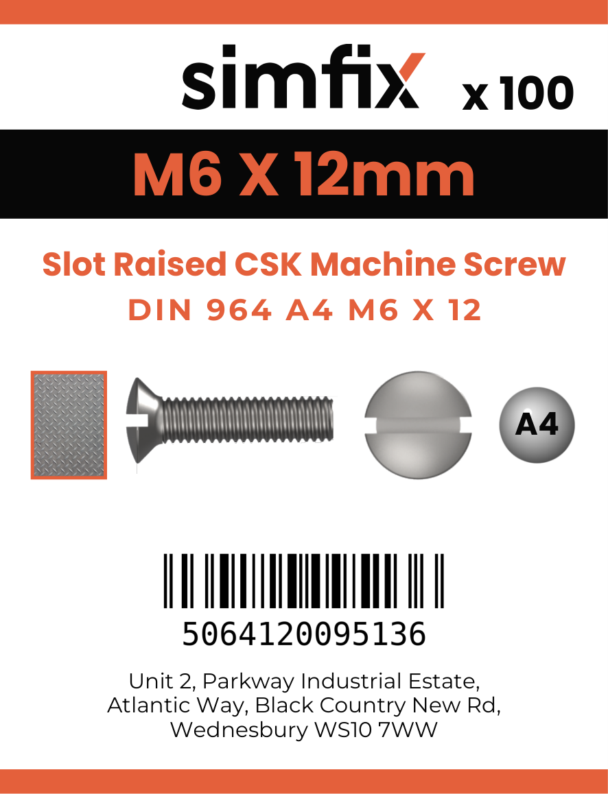 Simfix product label - 964A406012-T