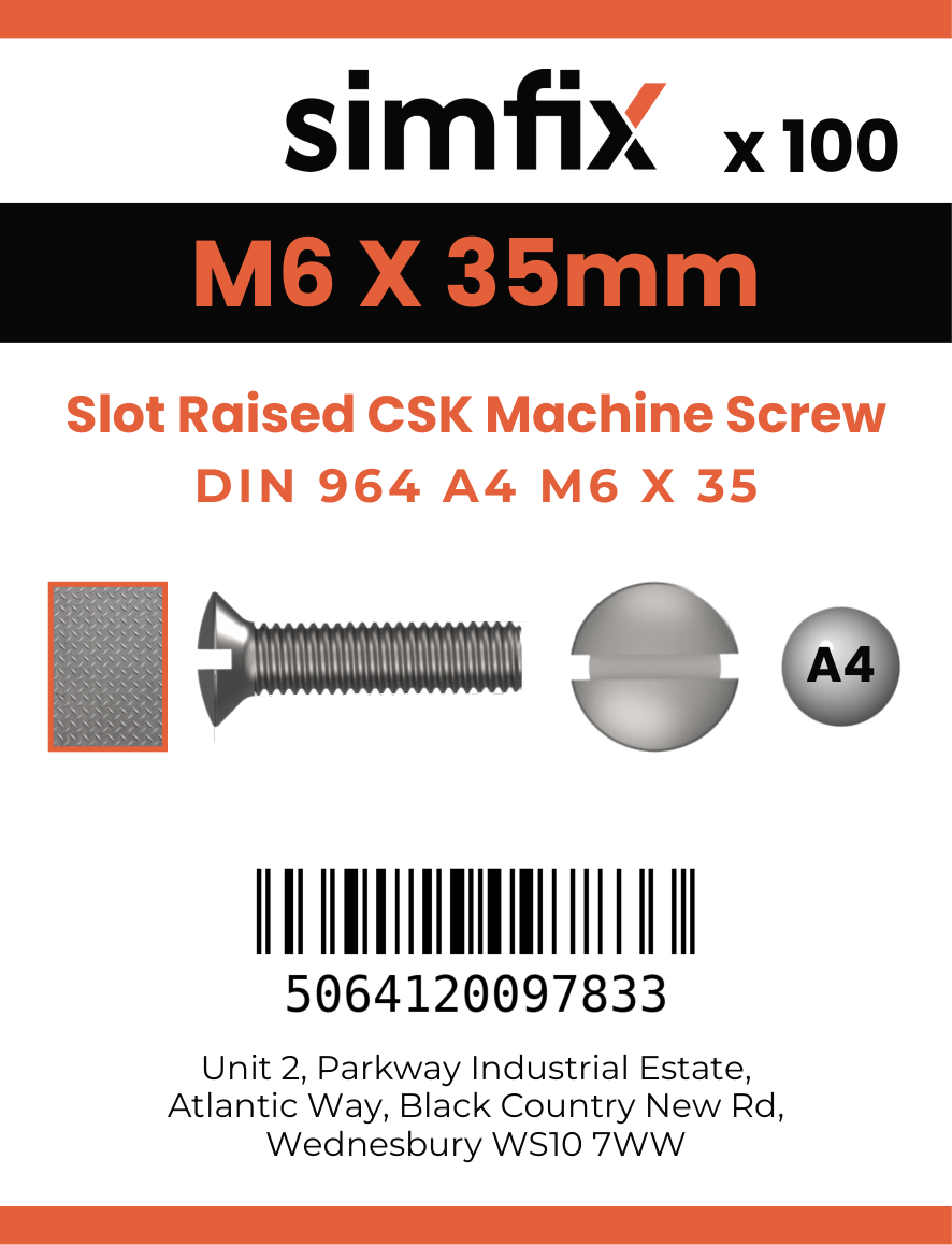 Simfix product label - 964A406035-T