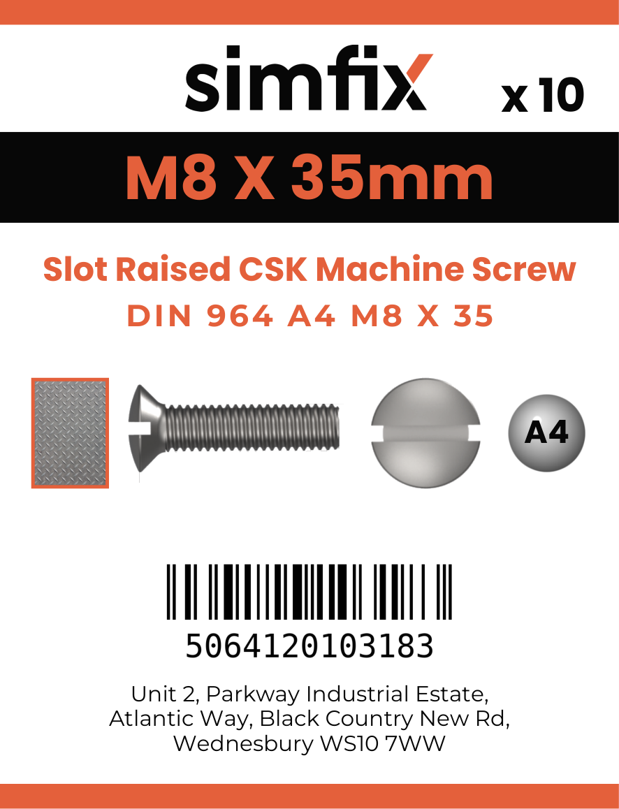 Simfix product label - 964A408035-D