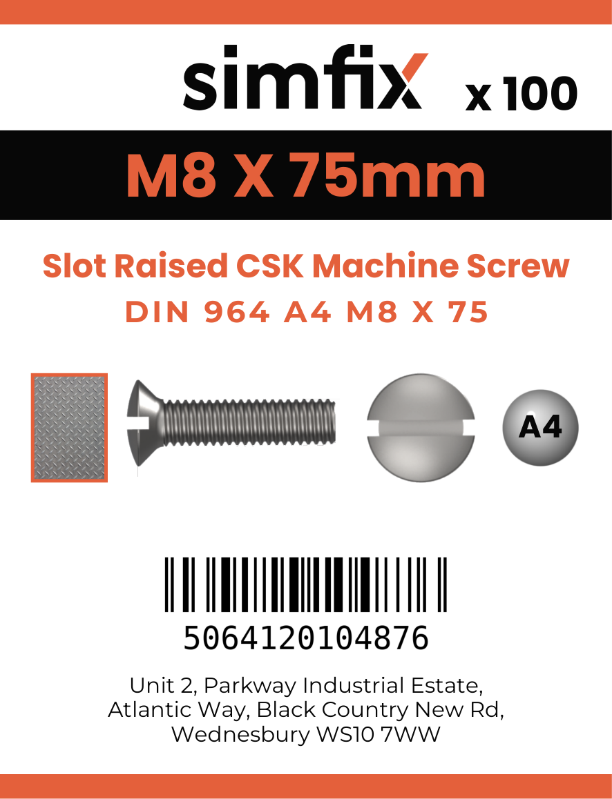 Simfix product label - 964A408075-T