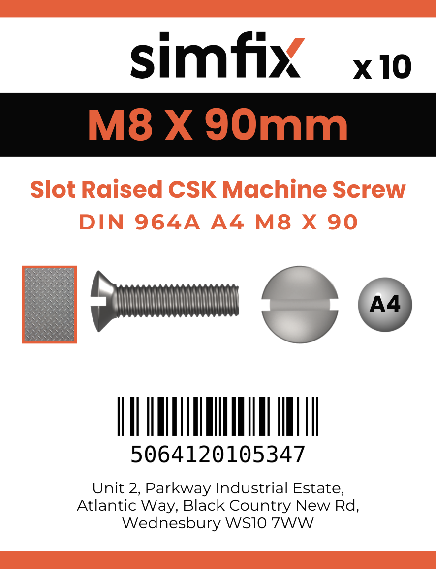 Simfix product label - 964A408090-D
