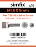 Simfix product label - 965A2016005Z-D