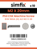 Simfix product label - 965A202020-D