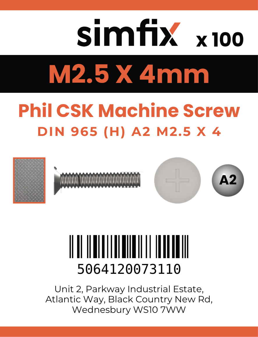 Simfix product label - 965A2025004-T
