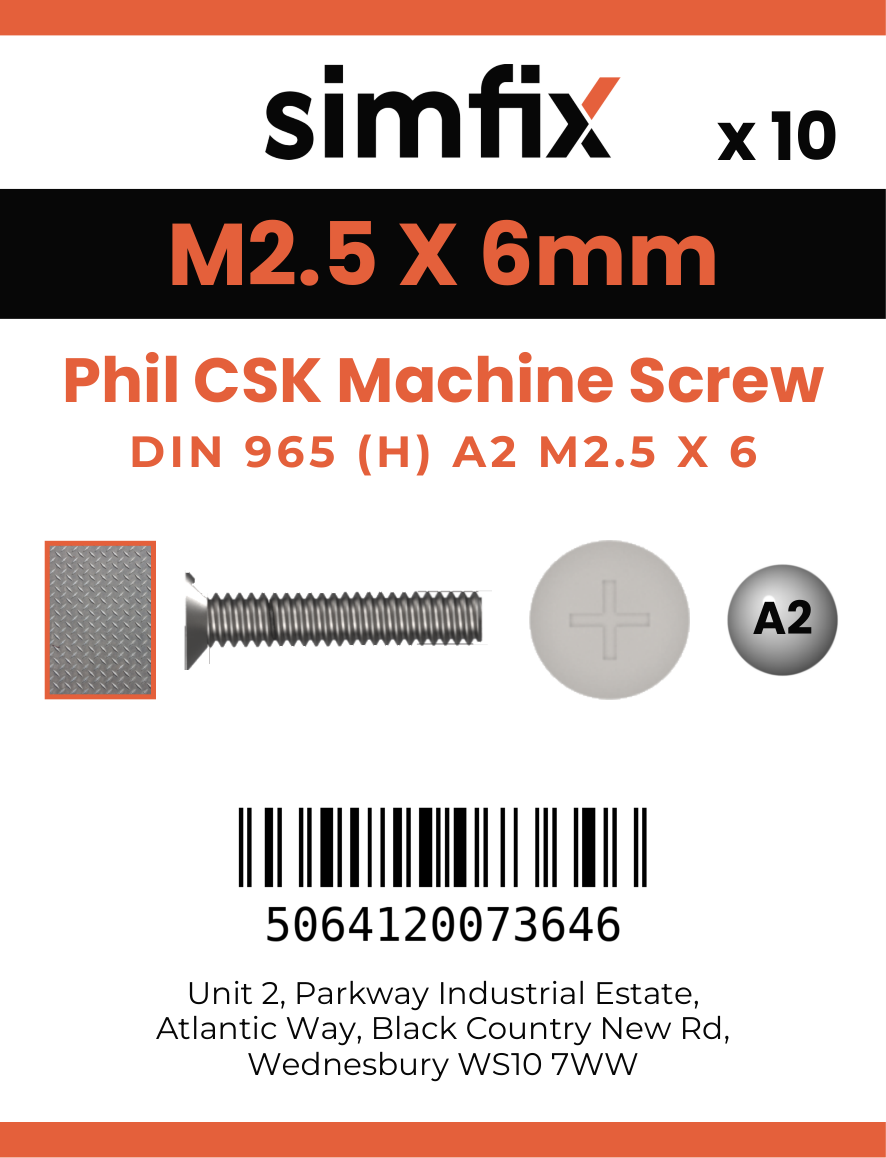 Simfix product label - 965A2025006-D
