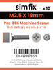 Simfix product label - 965A2025018Z-D
