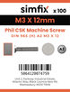 Simfix product label - 965A203012-T