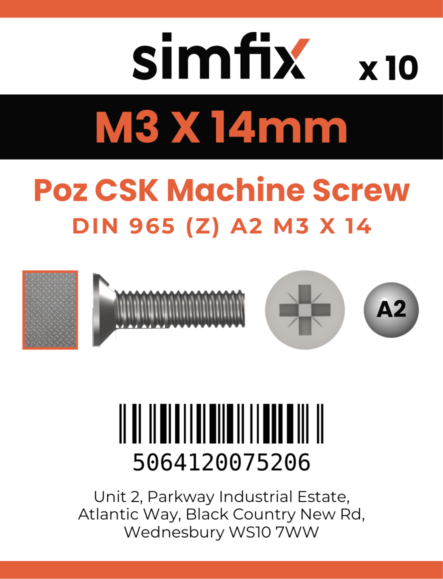 Simfix product label - 965A203014Z-D