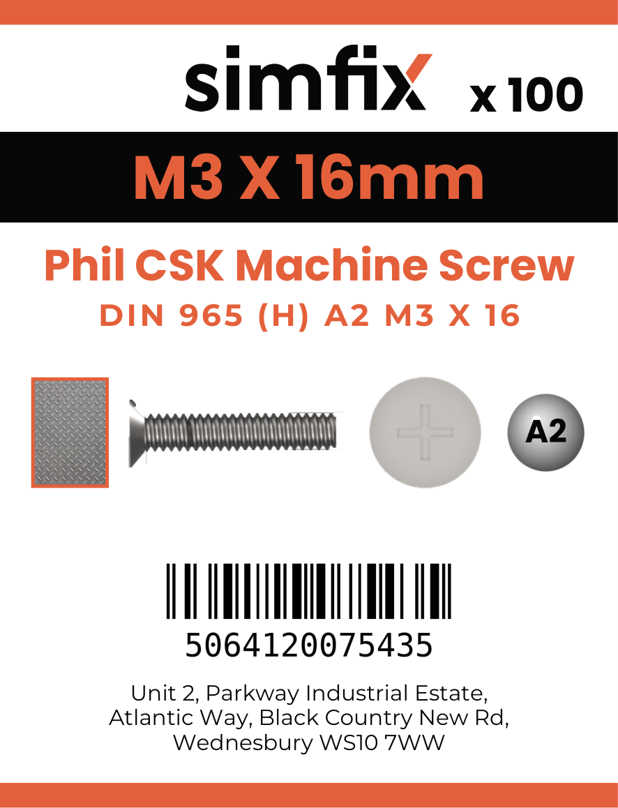 Simfix product label - 965A203016-T