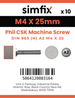 Simfix product label - 965A204025-D