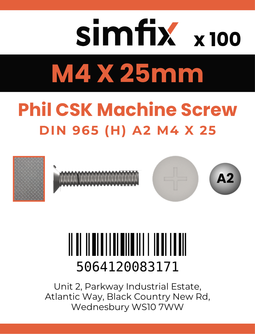Simfix product label - 965A204025-T