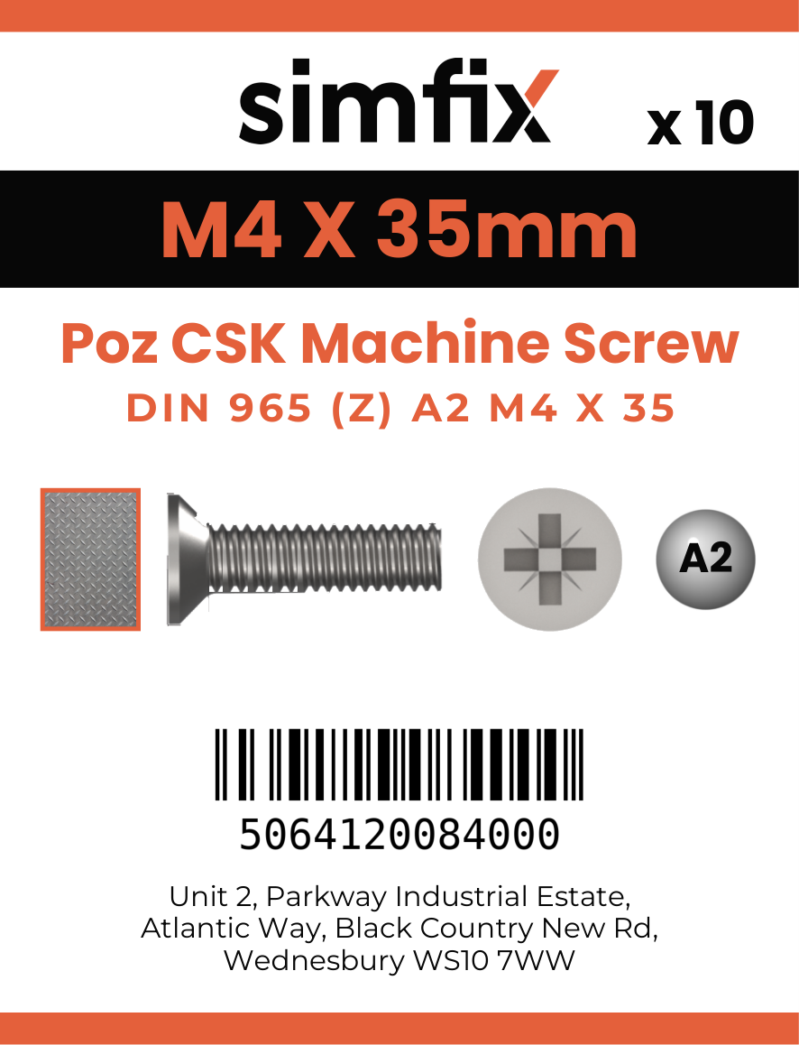 Simfix product label - 965A204035Z-D