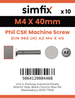 Simfix product label - 965A204040-D