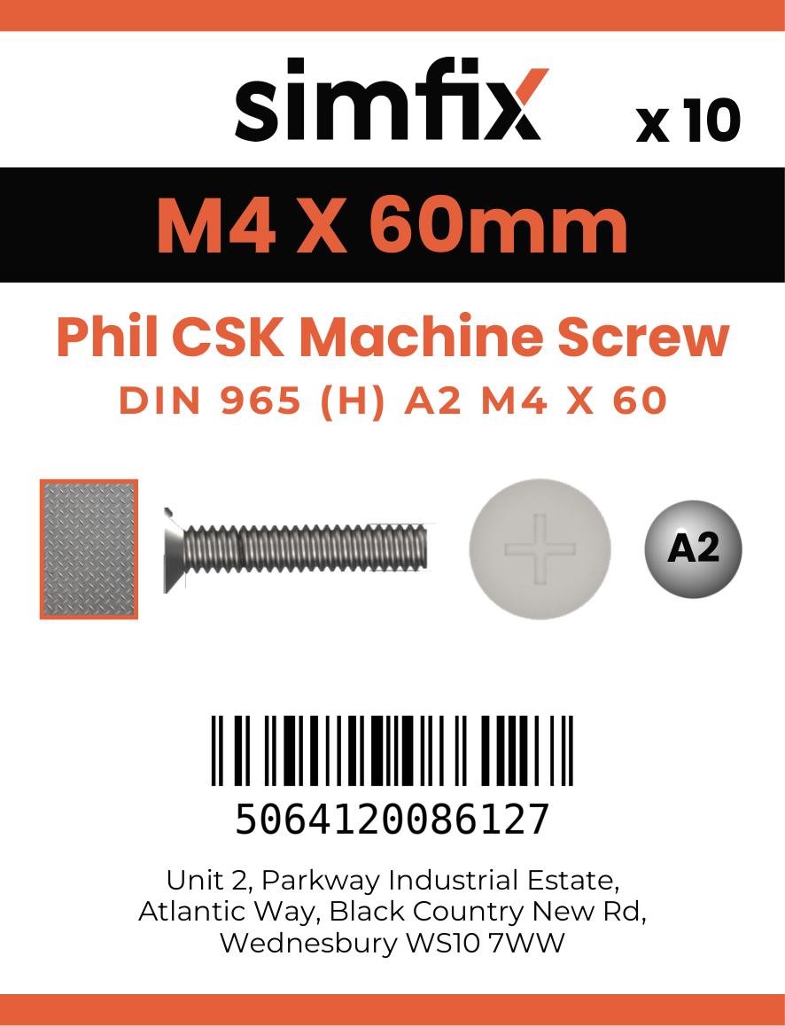 Simfix product label - 965A204060-D