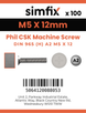 Simfix product label - 965A205012-T