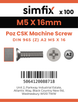 Simfix product label - 965A205016Z-T